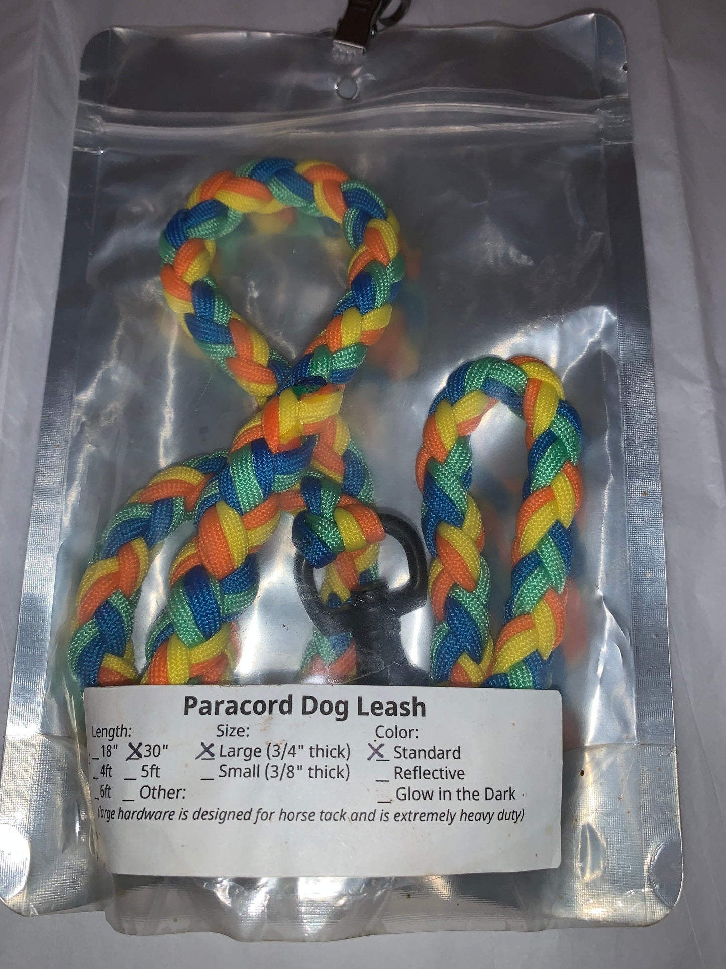 4ft Large (heavy duty, 8 strand braid) Paracord braided leash