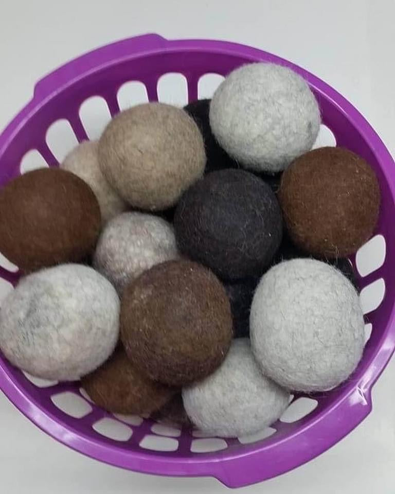 Felted Alpaca Fiber Dryer Balls